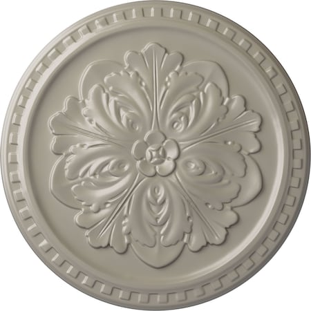 Ekena Millwork Emeryville Ceiling Medallion, Hand-Painted Pearl White, 16 7/8"OD x 5/8"P CM16ERPWS